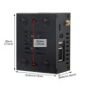 Geekworm N502  Orange Pi Zero 3 Metal Case with Fan Heatsink  External Antenna